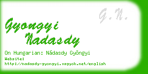 gyongyi nadasdy business card
