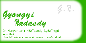 gyongyi nadasdy business card